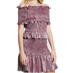 ELLIATT Radiant Dress Berry Off Shoulder Bodycon